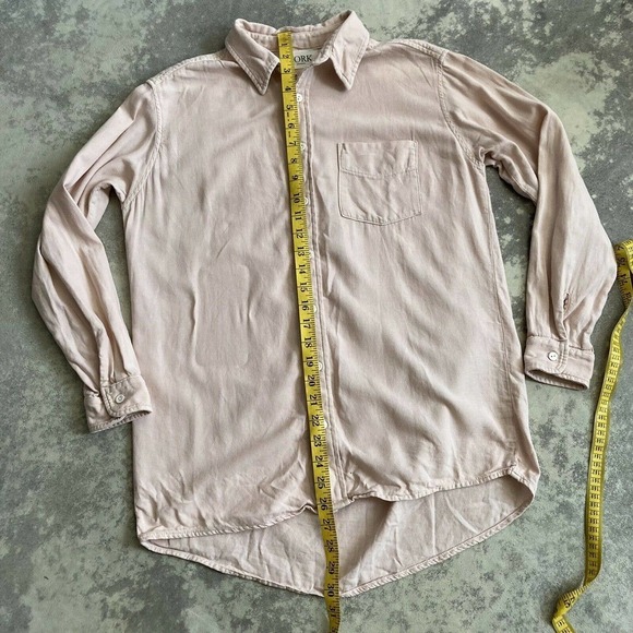 York Street Pink Button Up Collared long sleeve shirt size small - Picture 7 of 11
